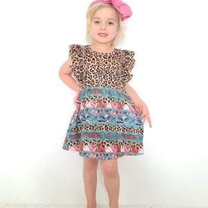 Leopard Print Twirl Dress